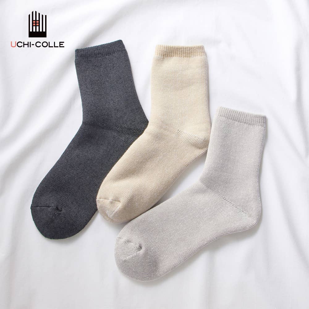 [Double-Layered Warmth] Crew-Length Room Socks [SALE]